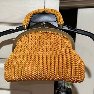 Patricia Nash Orange Knit Clutch